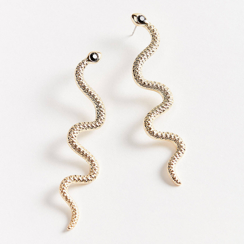Wholesale Vintage Gothic Metal Snake Earrings