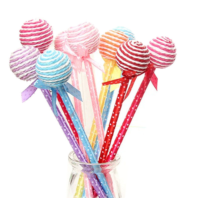 Wholesale of Cute Candy Colored Pleated Paper Ballpoint Pens