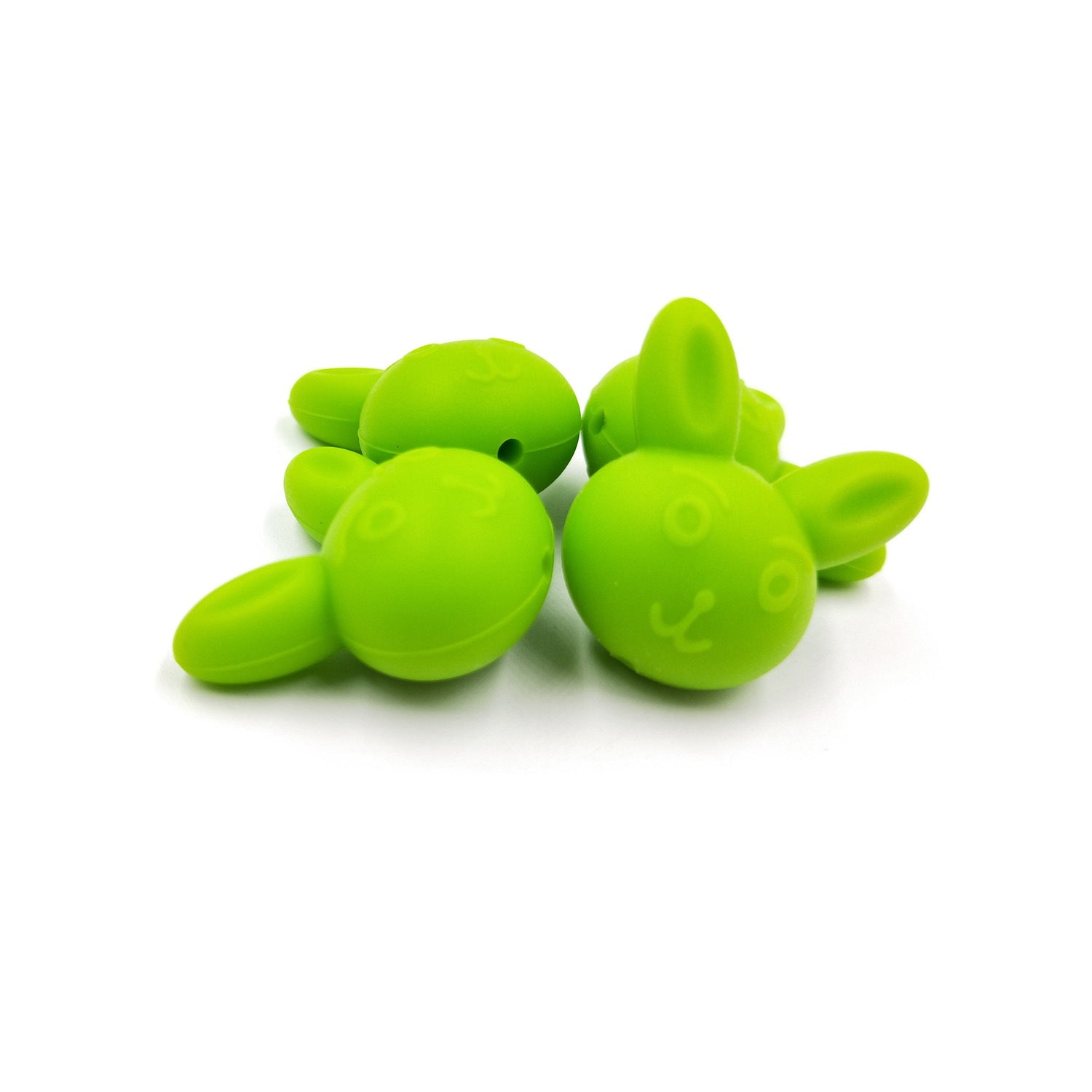 Venta al por mayor Cute Animal Teethers Silicone Beads 50pcs