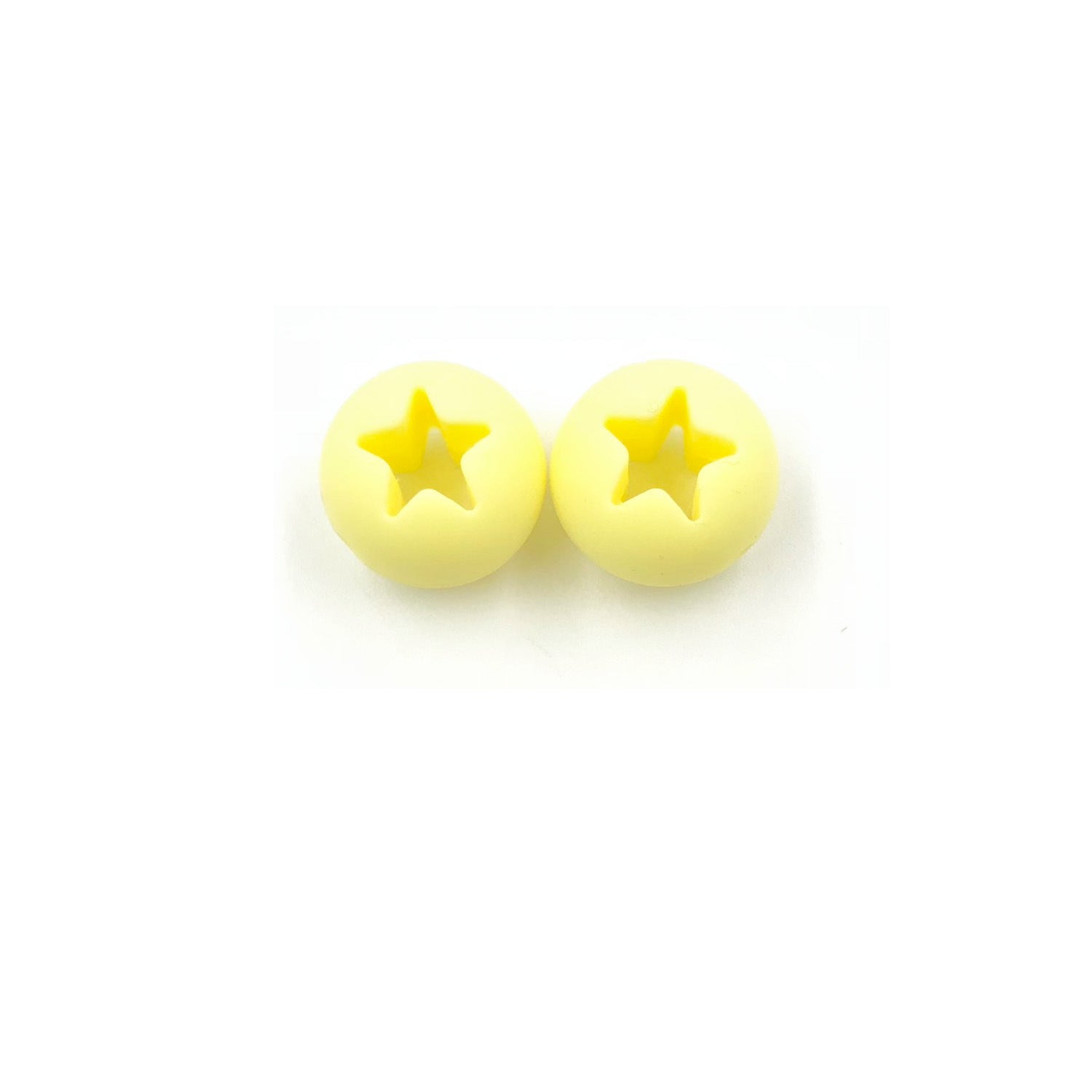 Wholesale Hollow Out Star Round Silicone Beads 50pcs