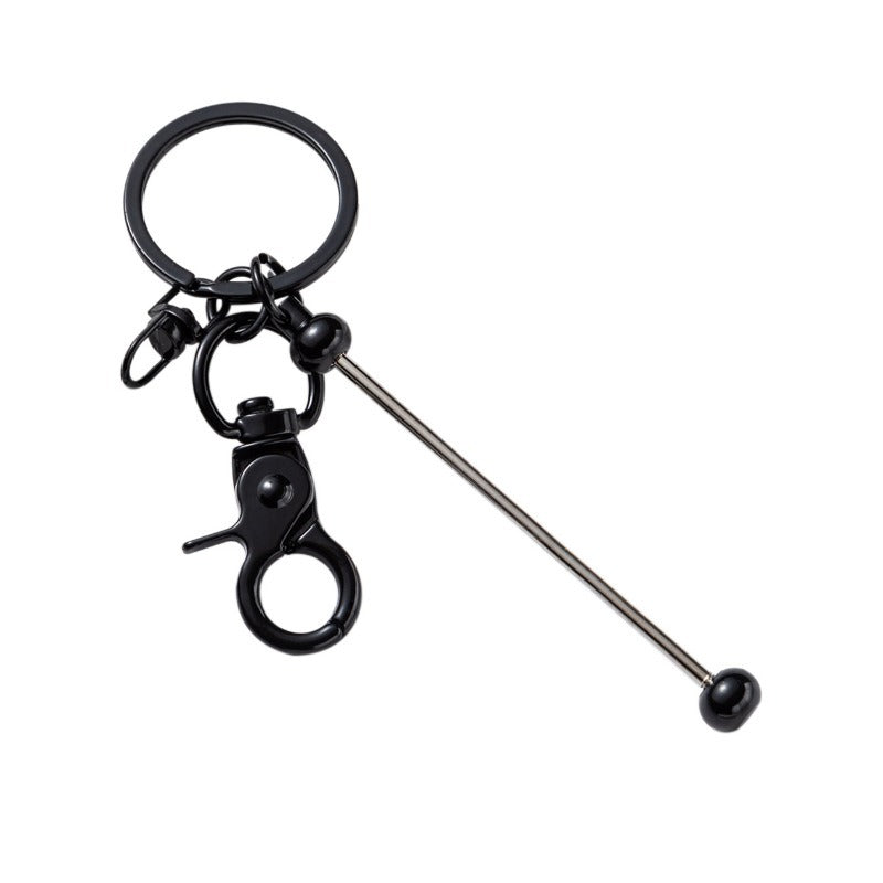 Wholesale Beadable Bar Keychains Handmade Metal Solid Color Keychain