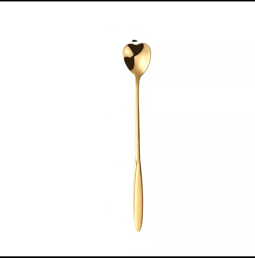 Wholesale Golden Cherry Blossom Spoon Stainless Steel