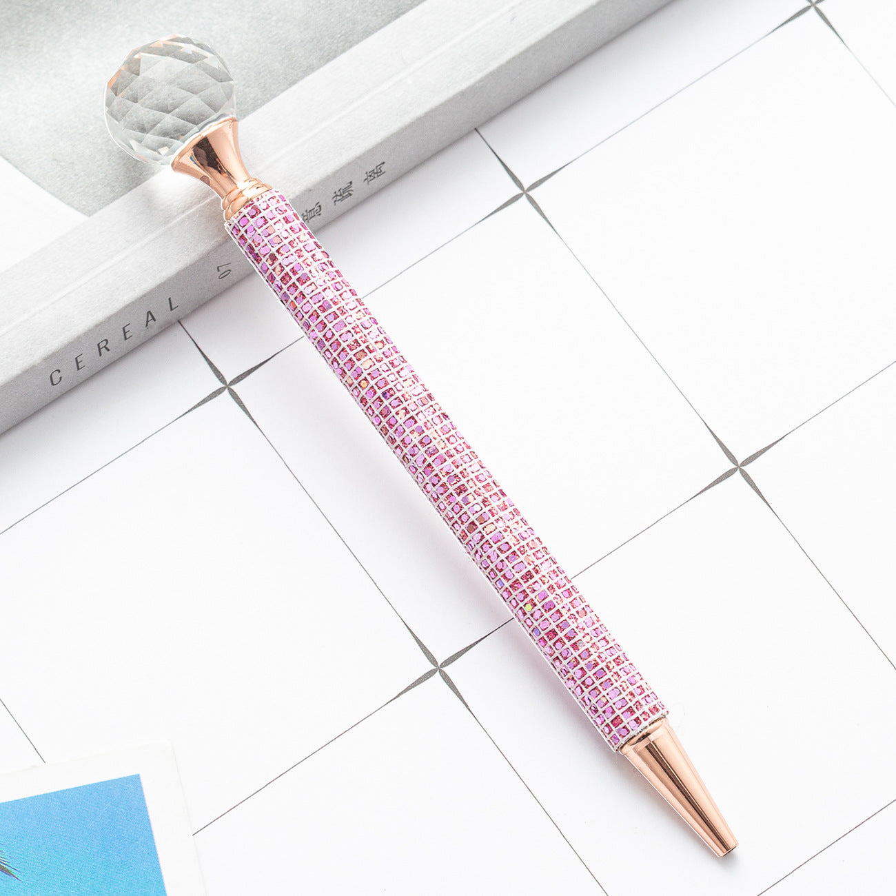 Wholesale Metal Round Diamond Sequin Ballpoint Pen