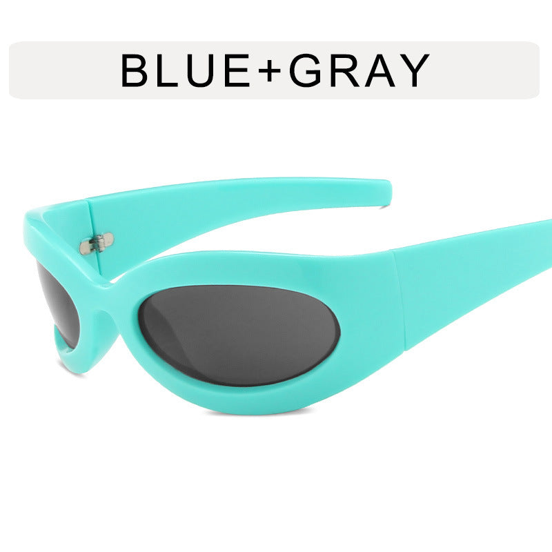 Wholesale Macaron Futuristic Female PC Sunglasses