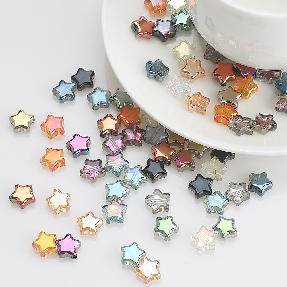 Wholesale 100PCS 8MM Star Glass Crystal Beads