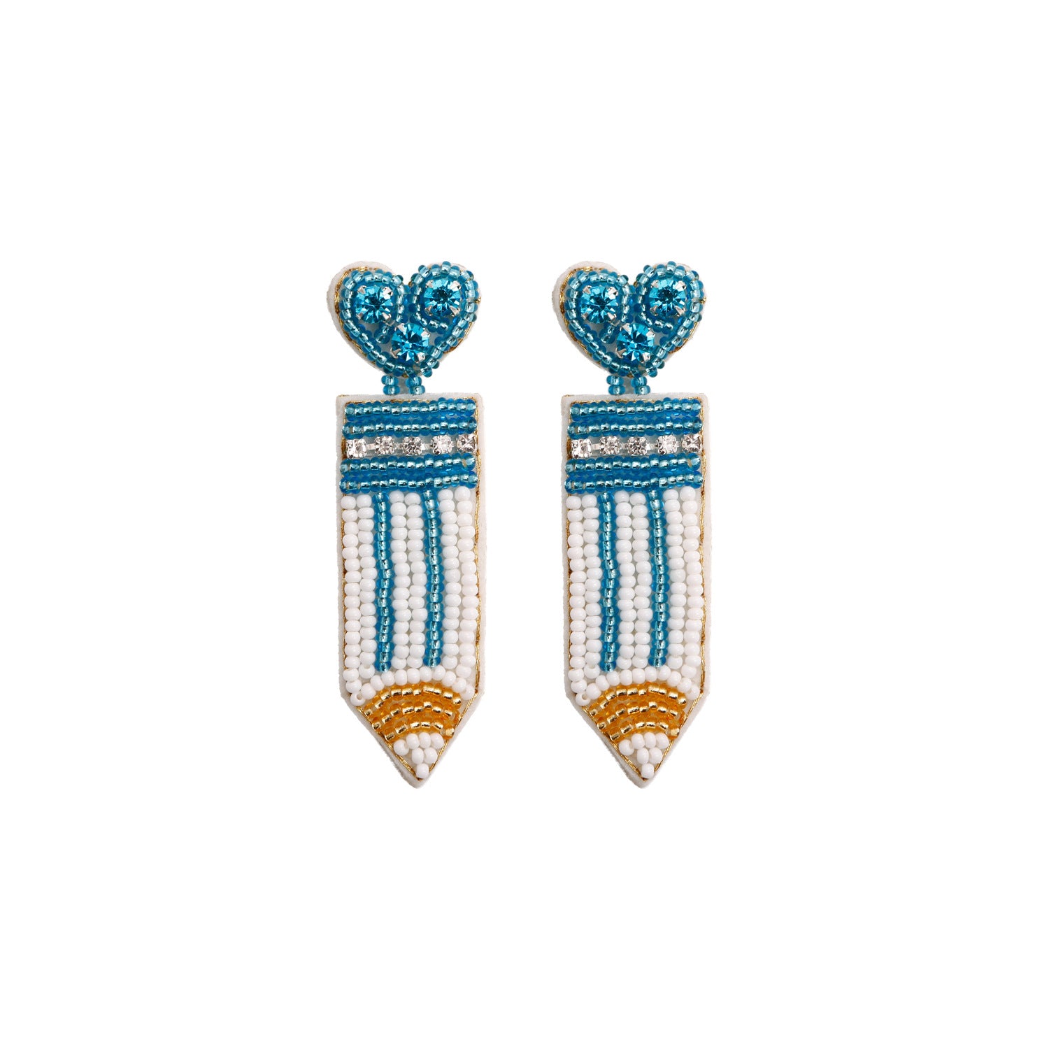 Wholesale Pencil Heart Beads Earrings