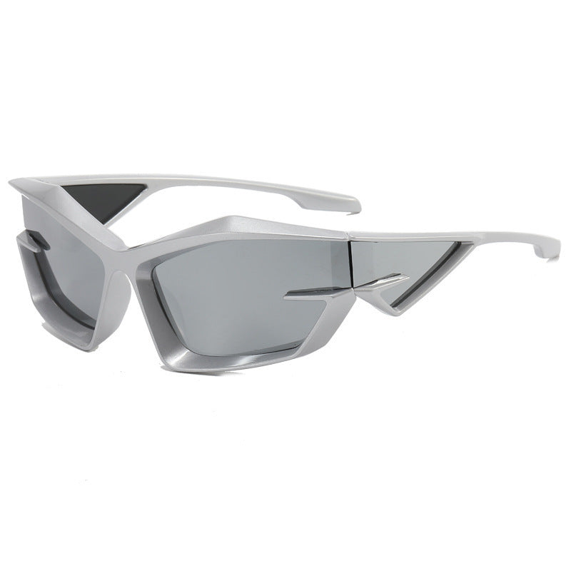 Wholesale PC Cat Eye Gray Tech Sense Sunglasses