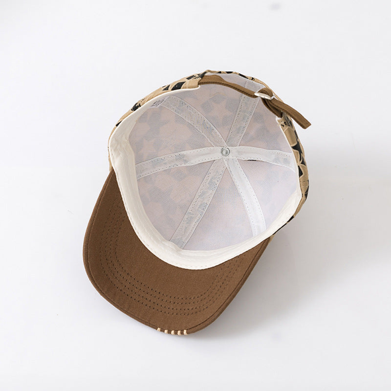 Gorra con visera para niños con patrón de estrella de cinco puntas de algodón al por mayor