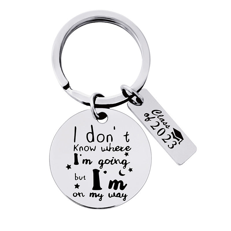 Wholesale Stainless Steel Graduation Season Lettering Keychain
