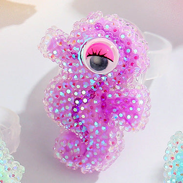 Wholesale Resin Cartoon Sea Animal Luminous Ring