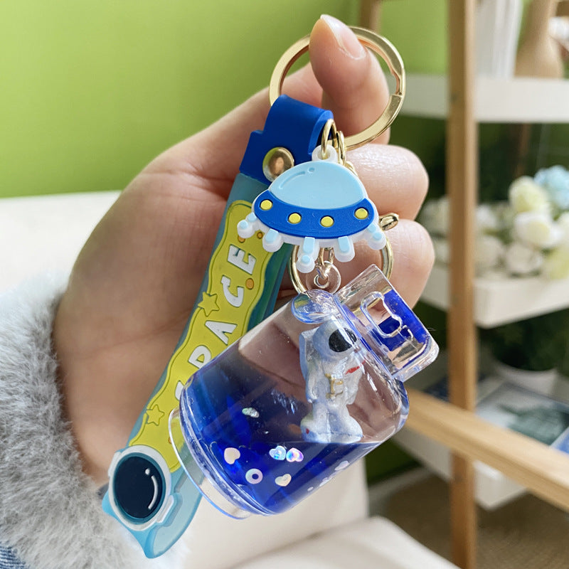 Wholesale Acrylic Floating Astronaut Creative Keychain