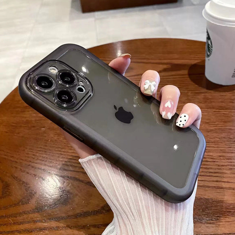 Venta al por mayor adecuado para Iphone 13 14 pro TPU caja de teléfono móvil transparente púrpura oscuro