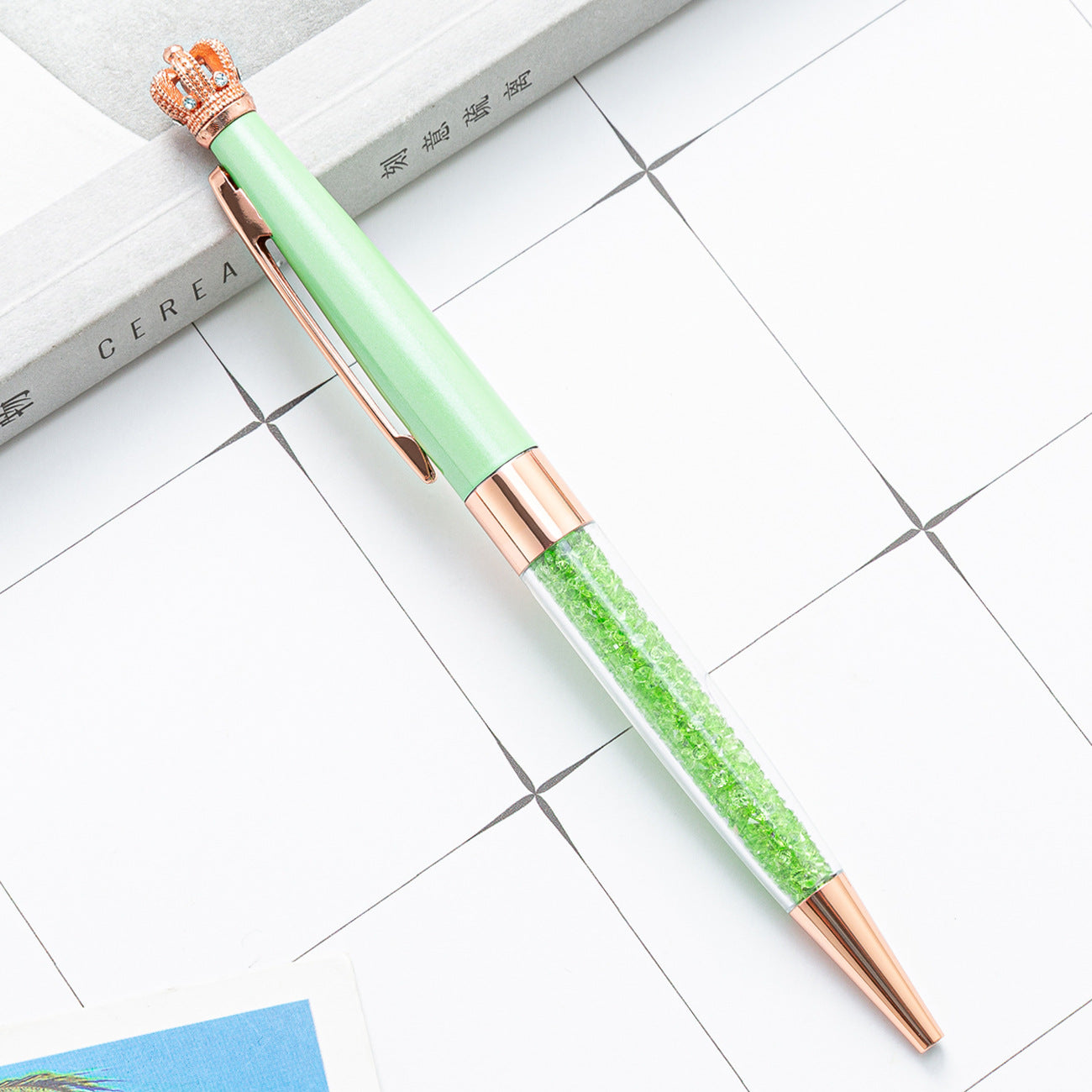 Wholesale Metal Crown Crystal Pen