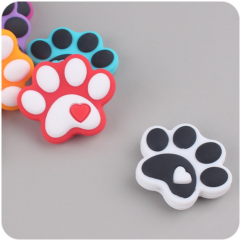 Wholesale Infant Cartoon Dog Claw Silicone Beads