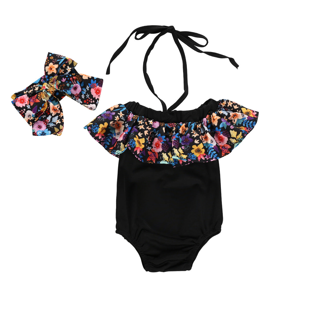 Wholesale Kids Black Lace Polyester Baby Clothes