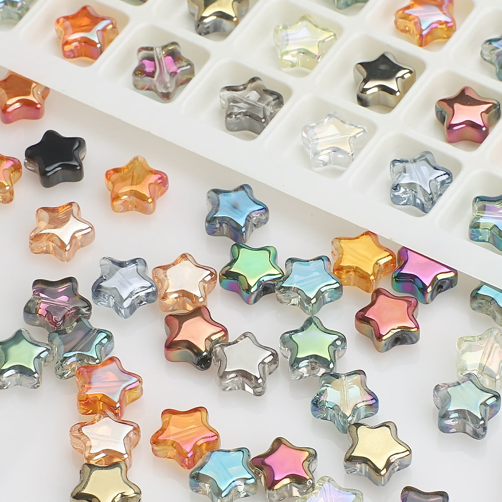 Wholesale 100PCS 8MM Star Glass Crystal Beads