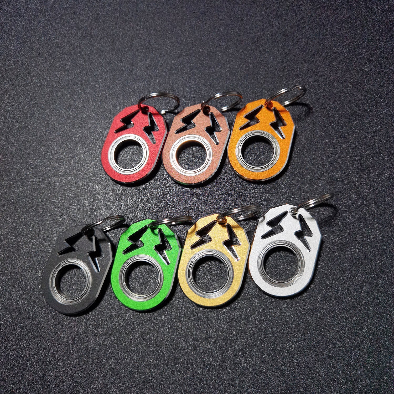 Wholesale Aluminum Alloy Unzip Rotary Keychain Spinners