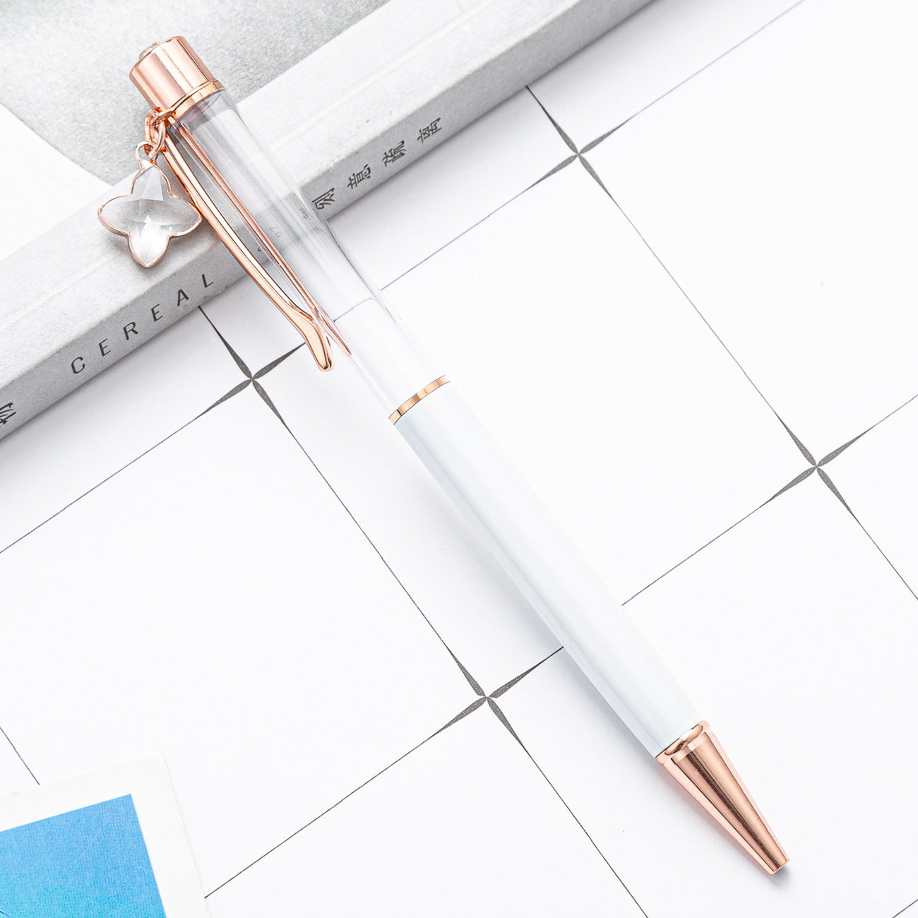 Wholesale DIY Empty Four-leaf Clover Metal Ballpoint Pen