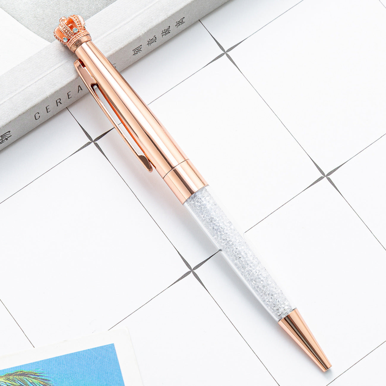 Wholesale Metal Crown Crystal Pen