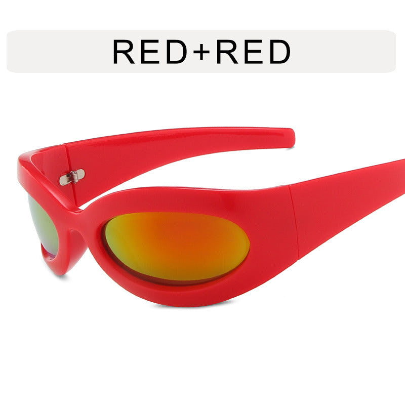 Wholesale Macaron Futuristic Female PC Sunglasses