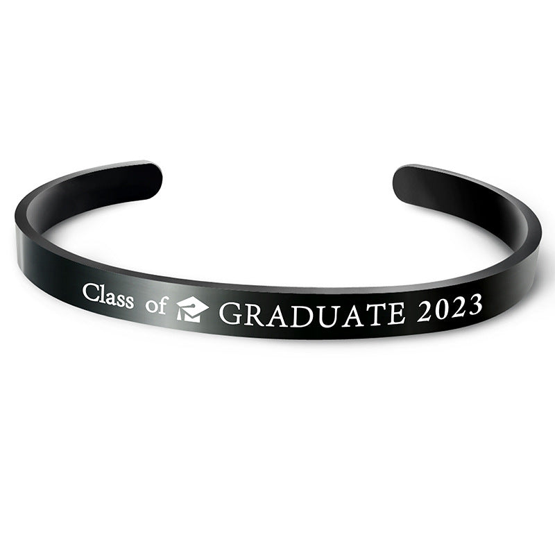 Venta al por mayor pulsera de acero inoxidable con tapa de doctorado de graduación