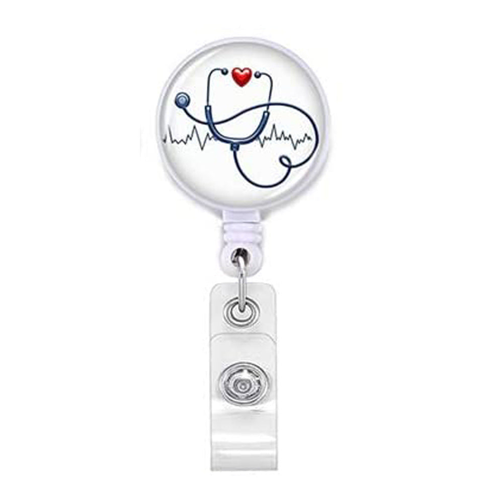 Llavero retráctil de enfermera de tubo de aguja de estetoscopio ABS al por mayor