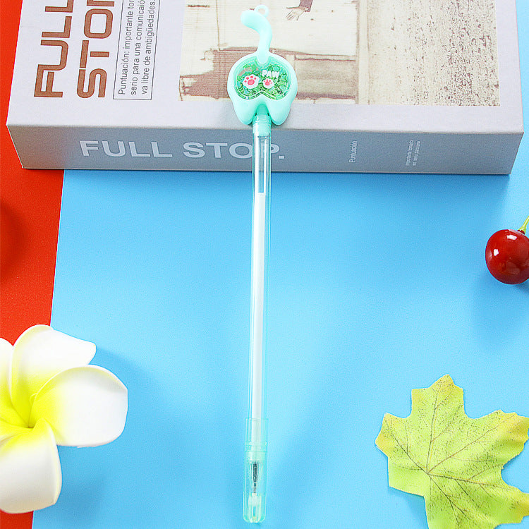 Bolígrafo de lentejuelas de gato de plástico al por mayor