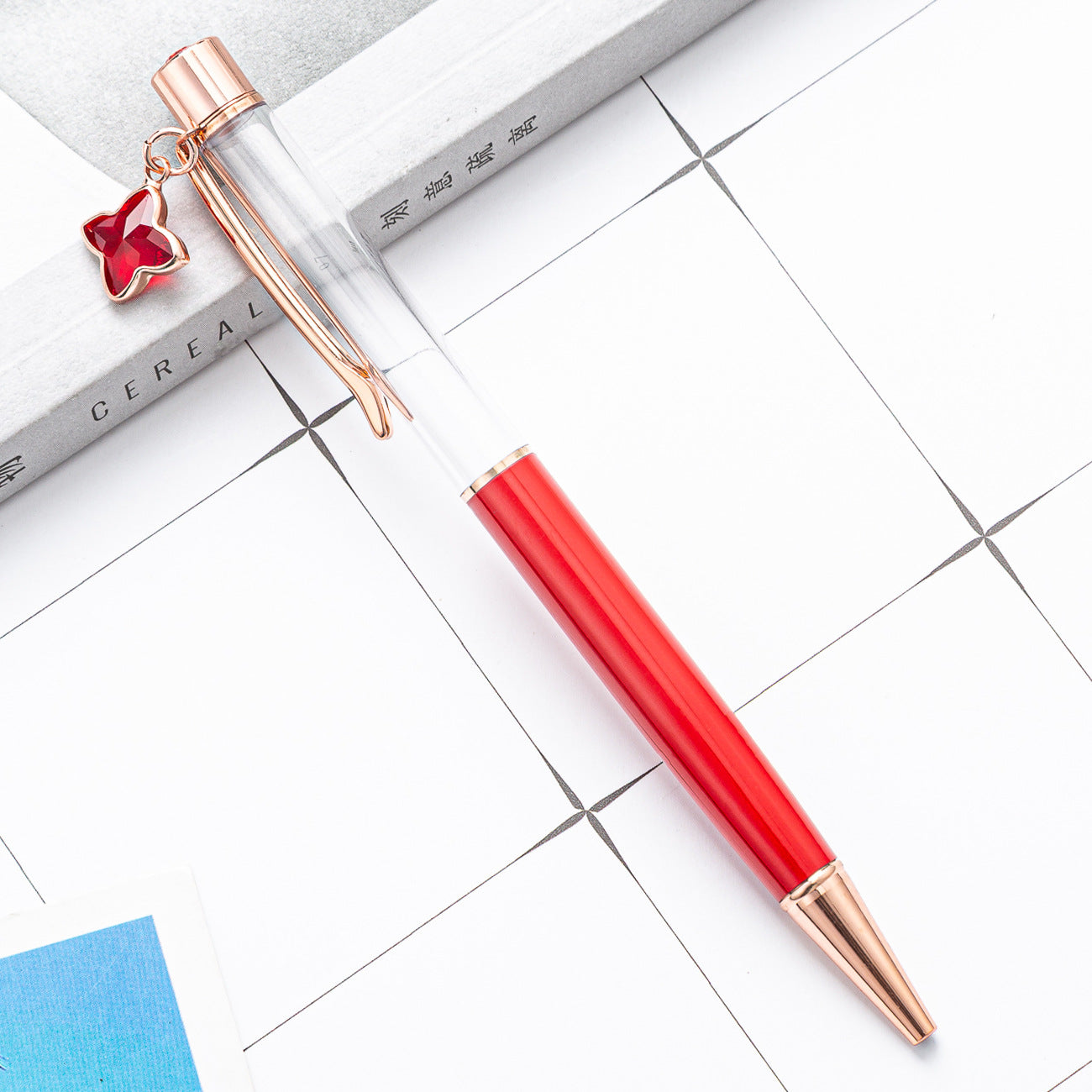 Wholesale DIY Empty Four-leaf Clover Metal Ballpoint Pen