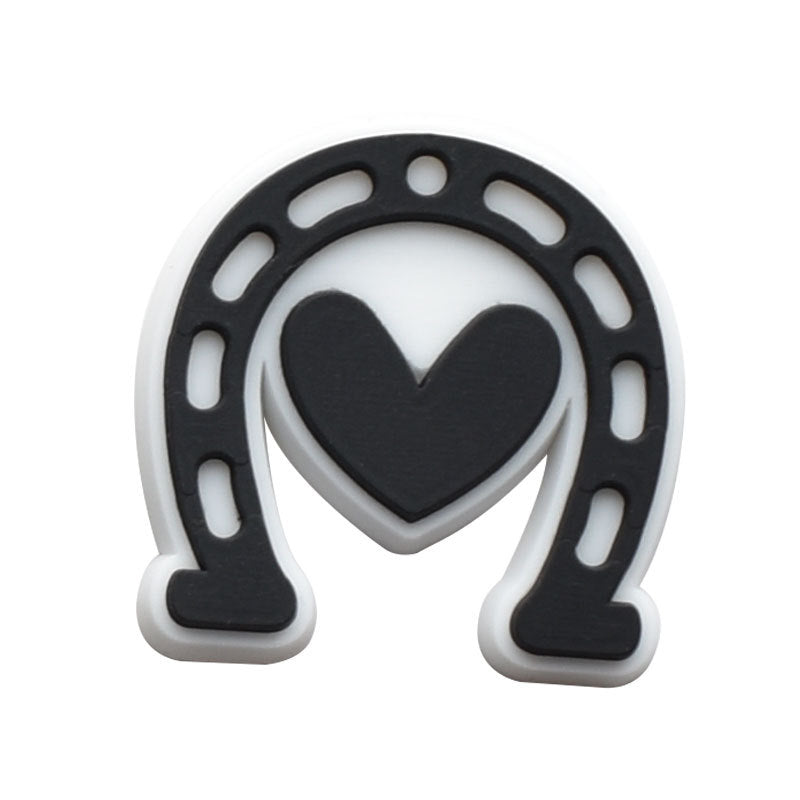 Al por mayor 100 PCS PVC Cartoon Western Cowboy Style Vacol Patrón de vaca Hebilla de zapato de bricolaje