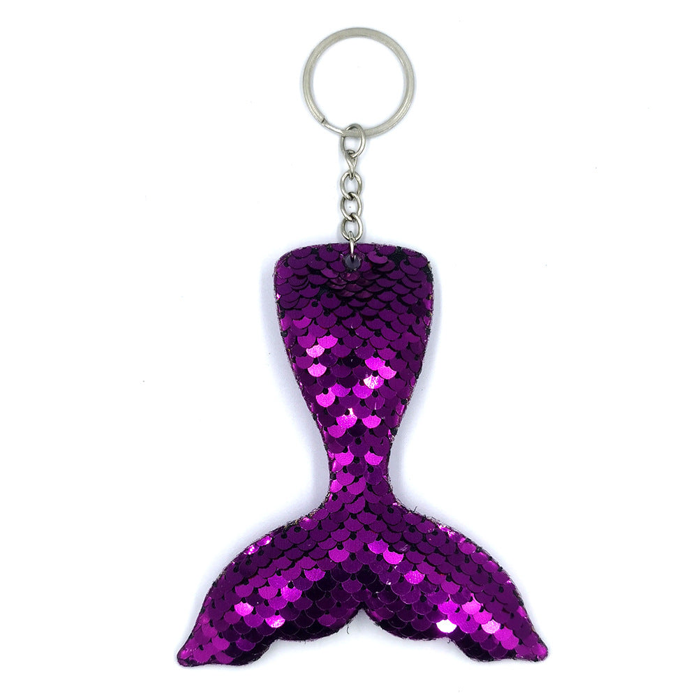 Wholesale PET Sequin Mermaid Tail Keychain