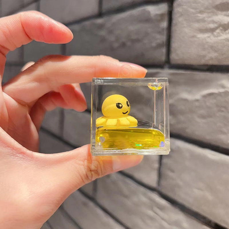 Wholesale Acrylic Octopus Into Oil Quicksand Creative Key Chain