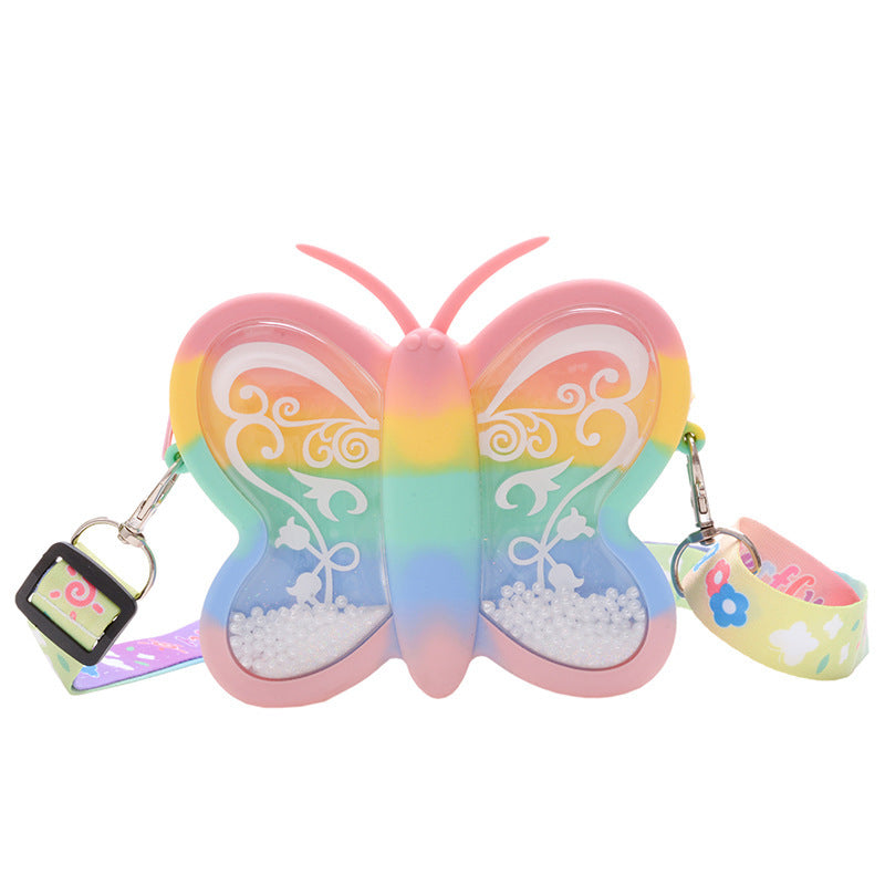 Wholesale Silicone Cute Butterfly Kids Shoulder Bag