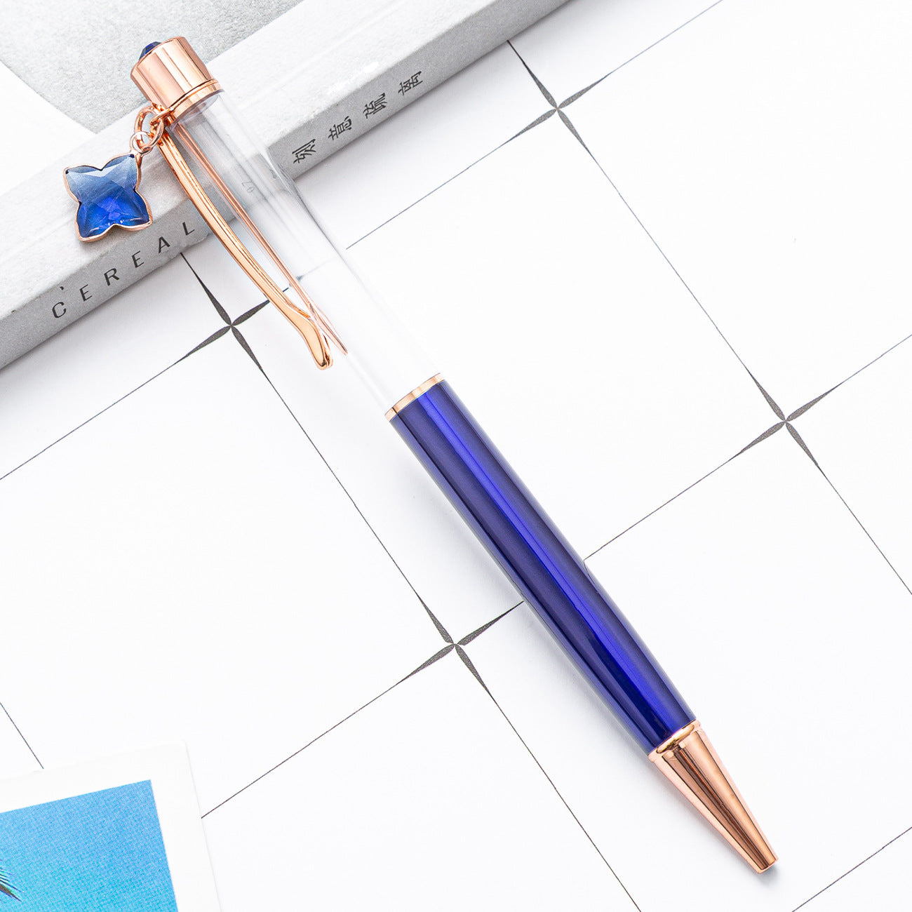 Wholesale DIY Empty Four-leaf Clover Metal Ballpoint Pen