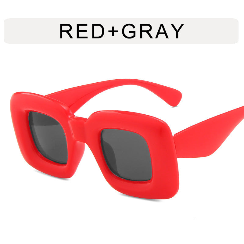 Wholesale Square Inflatable Candy Color PC Sunglasses