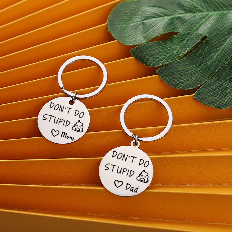 Wholesale Stainless Steel Round Plate Key Chain Accessories