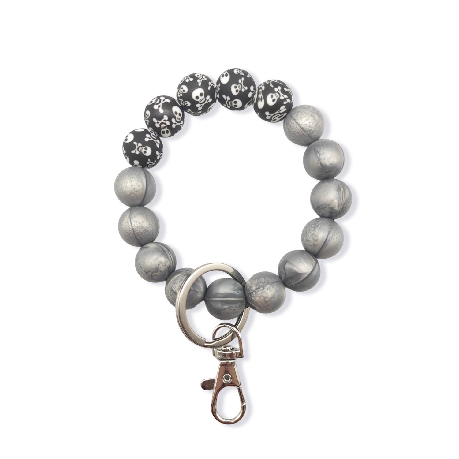 Wholesale Halloween Silicone Beaded Wrist Keychain