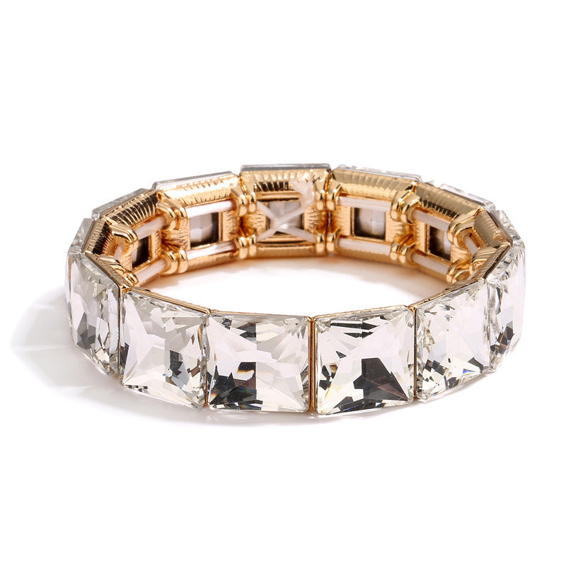 Wholesale Alloy Geometric Color Diamond Bracelet