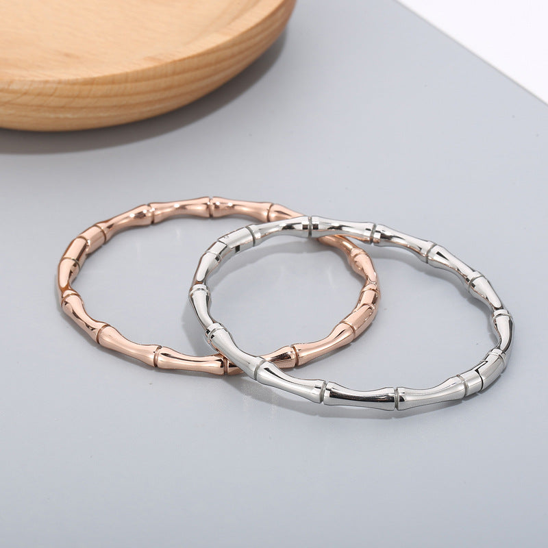 Wholesale Titanium Steel Bamboo Bracelet