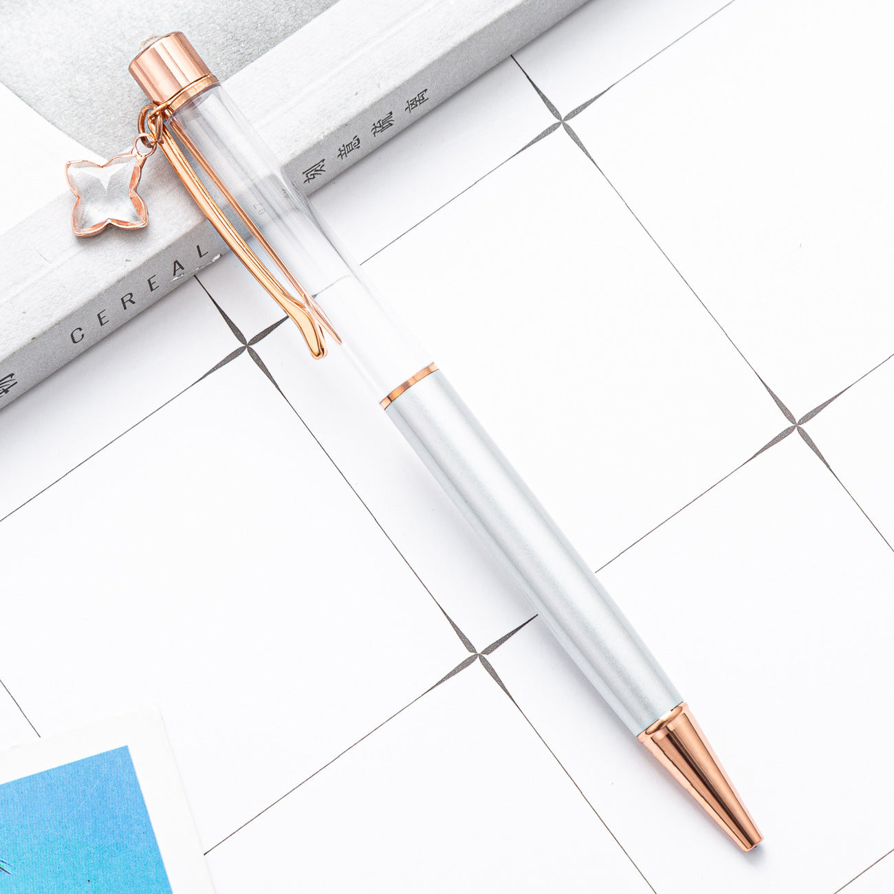 Wholesale DIY Empty Four-leaf Clover Metal Ballpoint Pen