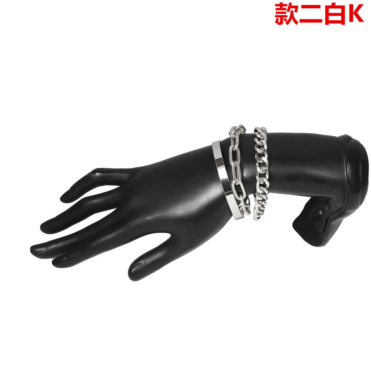 Venta al por mayor Pulsera de aleación de torsión mixta en forma de C lisa