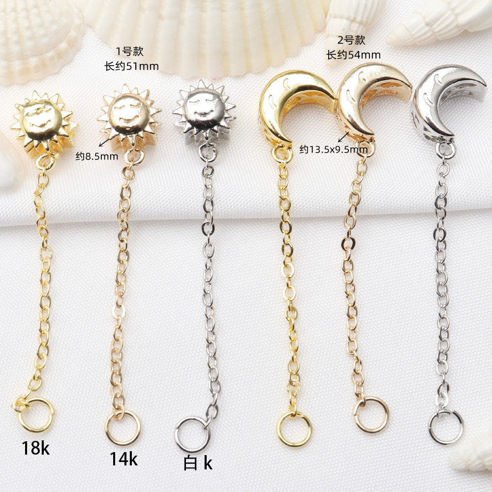 Wholesale Moon Sun Alloy Bracelet Sand Gold Spacer Bead Accessories