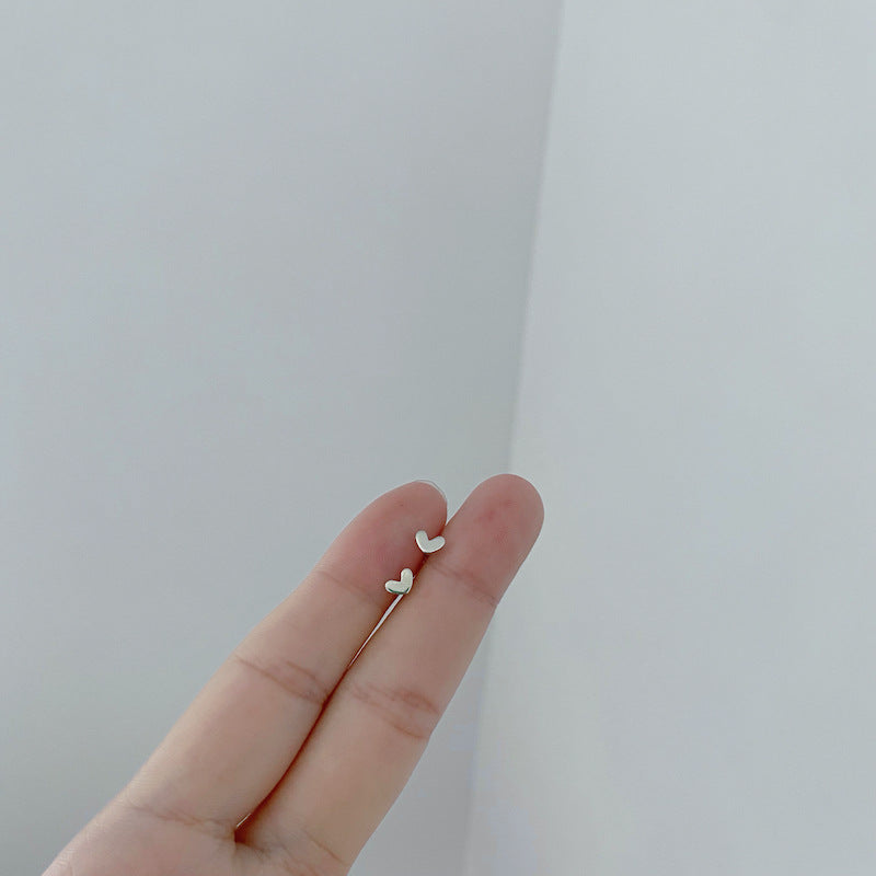 Conjunto De Aretes De Cobre De Corazón Plateado Plata al por mayor