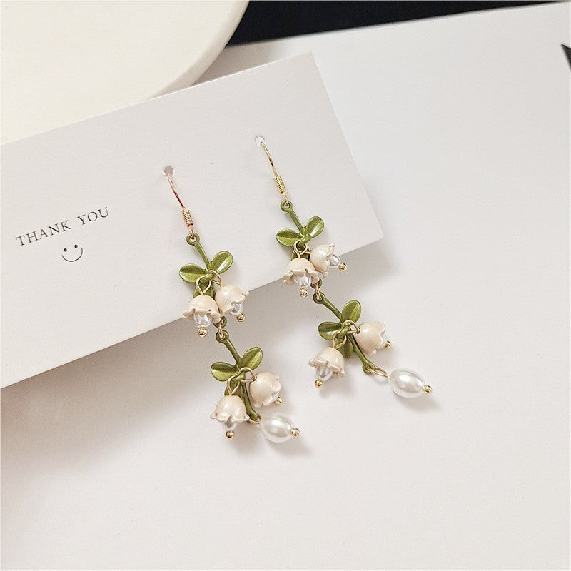 Wholesale Jewelry Alloy White Lily of the Valley Bracelet Set