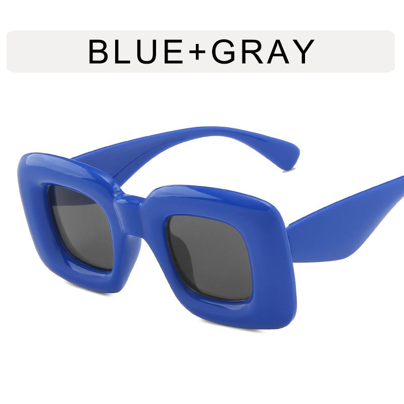 Wholesale Square Inflatable Candy Color PC Sunglasses