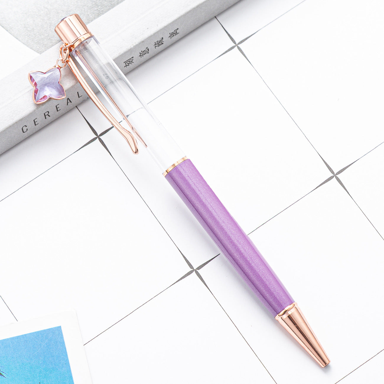 Wholesale DIY Empty Four-leaf Clover Metal Ballpoint Pen