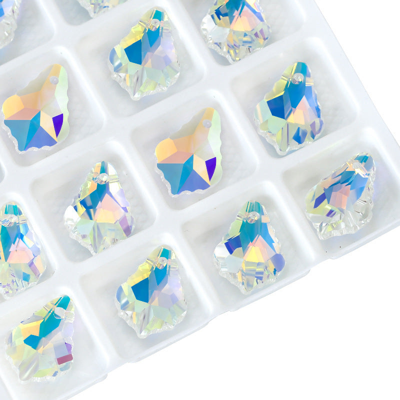 Al por mayor 12 piezas/paquete de 11 × 16 mm de mapas de arce de cristal cuentas de colgante