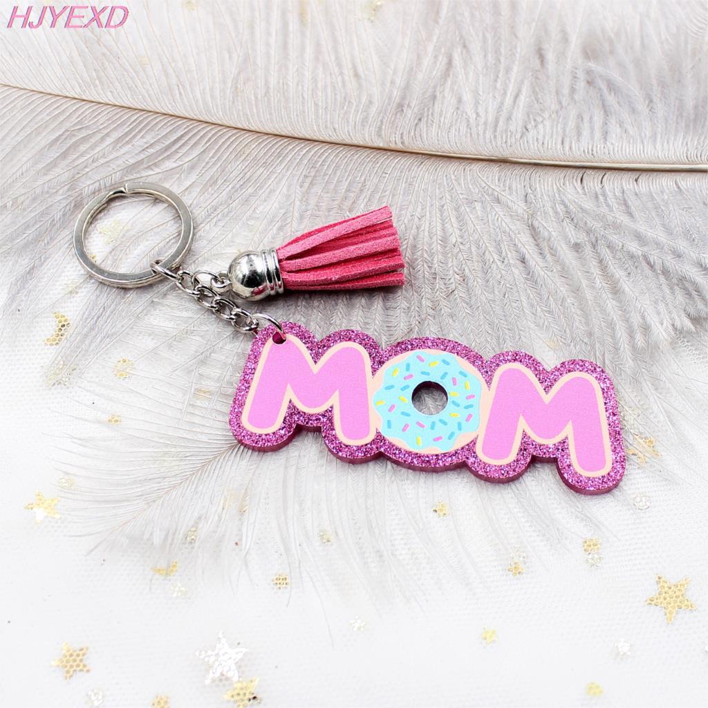 Wholesale Mother's Day Gift Acrylic Alphabet Pendant Creative Keychain