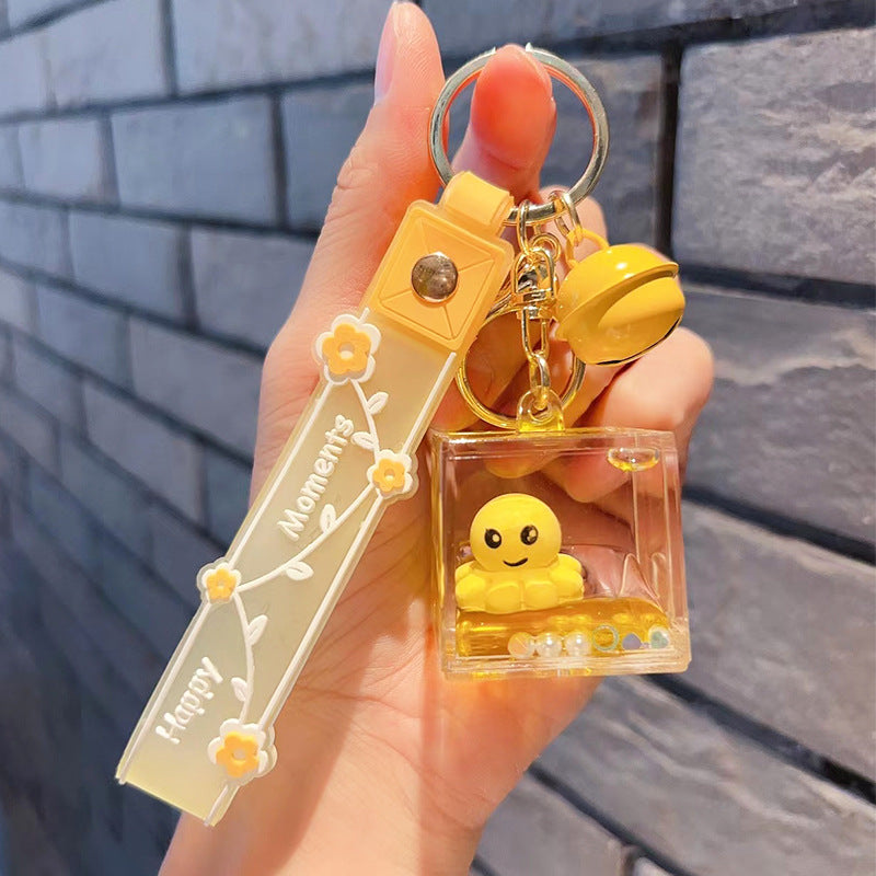 Wholesale Acrylic Octopus Into Oil Quicksand Creative Key Chain