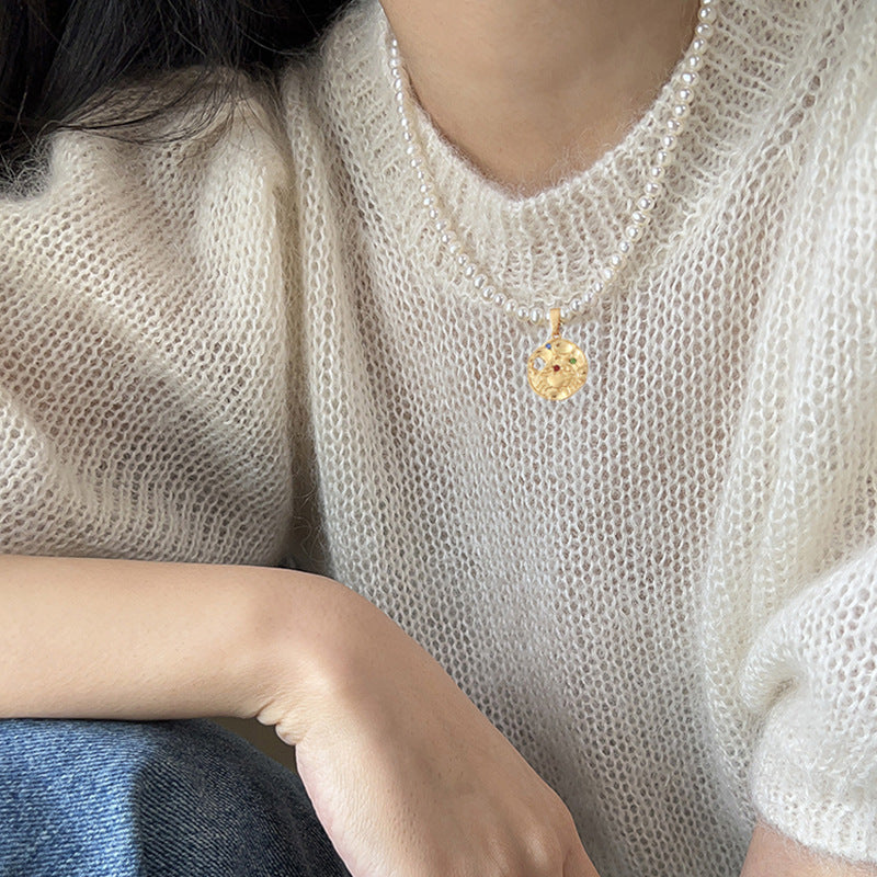 Wholesale Zodiac Gold Coin Pendant Copper Necklaces