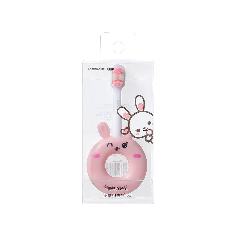 Wholesale Single Pack PP Cartoon Cute Rabbit Soft Fur Baby Toothbrush